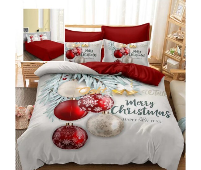 Lenjerie pat finet 3d 6 piese craciun f-xmas73